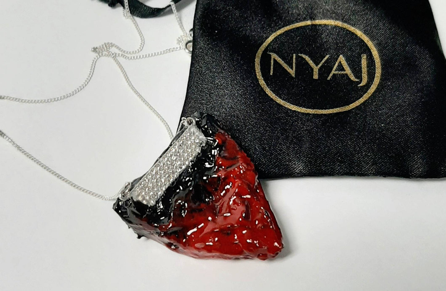 S925 Sustainable Statement Necklace "Beauté" Handmade Valentines Day Gift for her Classy Mystical Unique RARE Modern Gothic Avant-garde Love