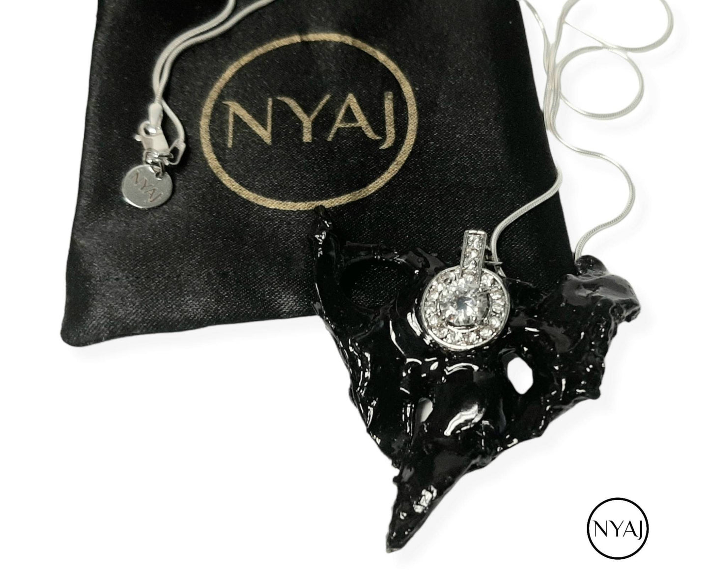 925 Sustainable Statement Necklace "Azalia" Handmade Christmas gift for her Mystical Unique Upcycled RARE Modern Gothic Avant-garde Grunge