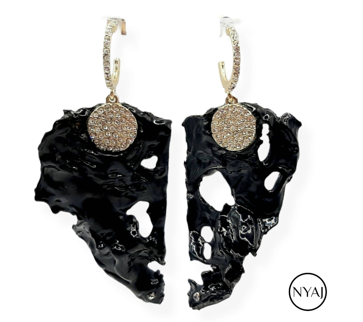 Sustainable Statement Earrings DENISE Futuristic Handmade Mother's Day Gift Classy Mystic RARE Goth Unique Eco Avant-garde Dark Feminine