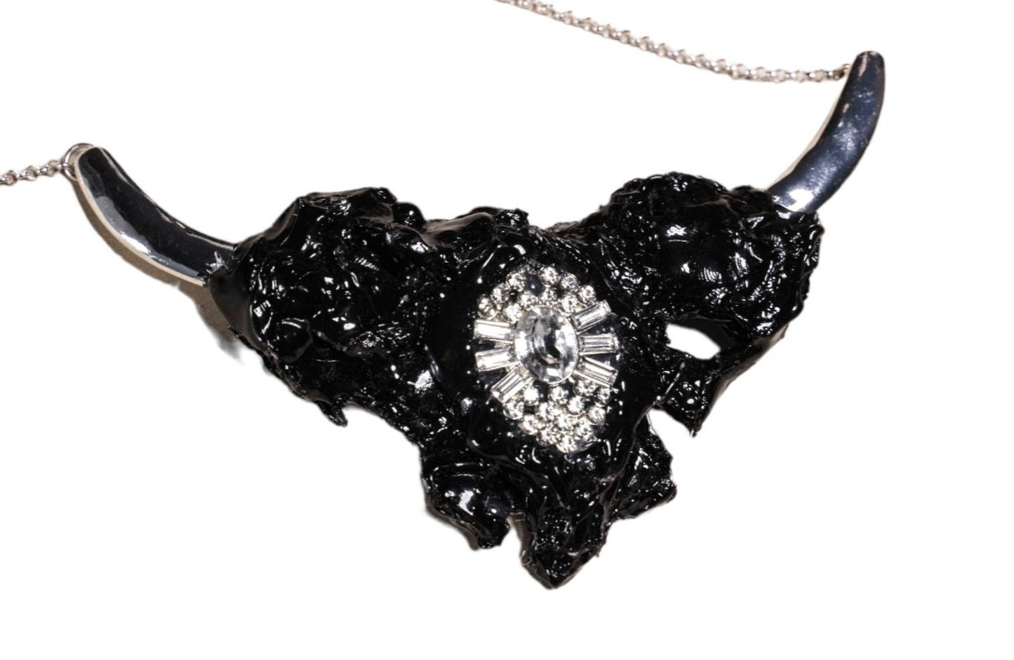 Futuristic Sustainable Statement Necklace "Ariane" Mother's Day Gift Mystical Unique Upcycled RARE Dark Feminine Avant-garde Handmade