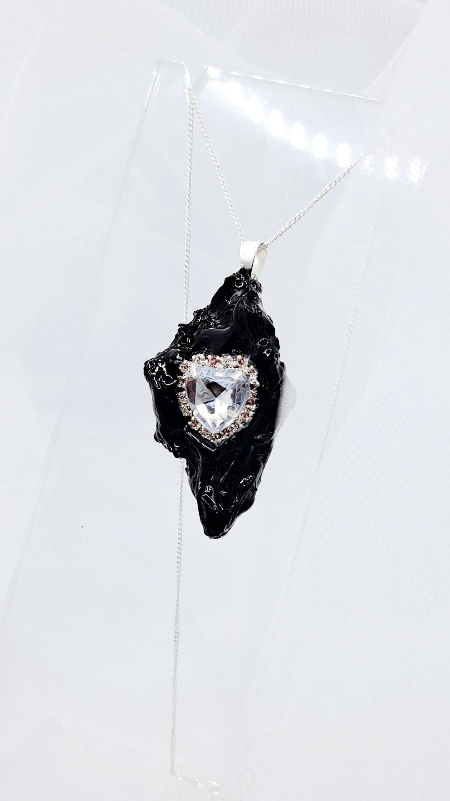 S925 Sustainable Statement Necklace ARTEMIS Handmade Mother's Day Gift Classy Mystical Unique Modern Avant-garde Dark Feminine