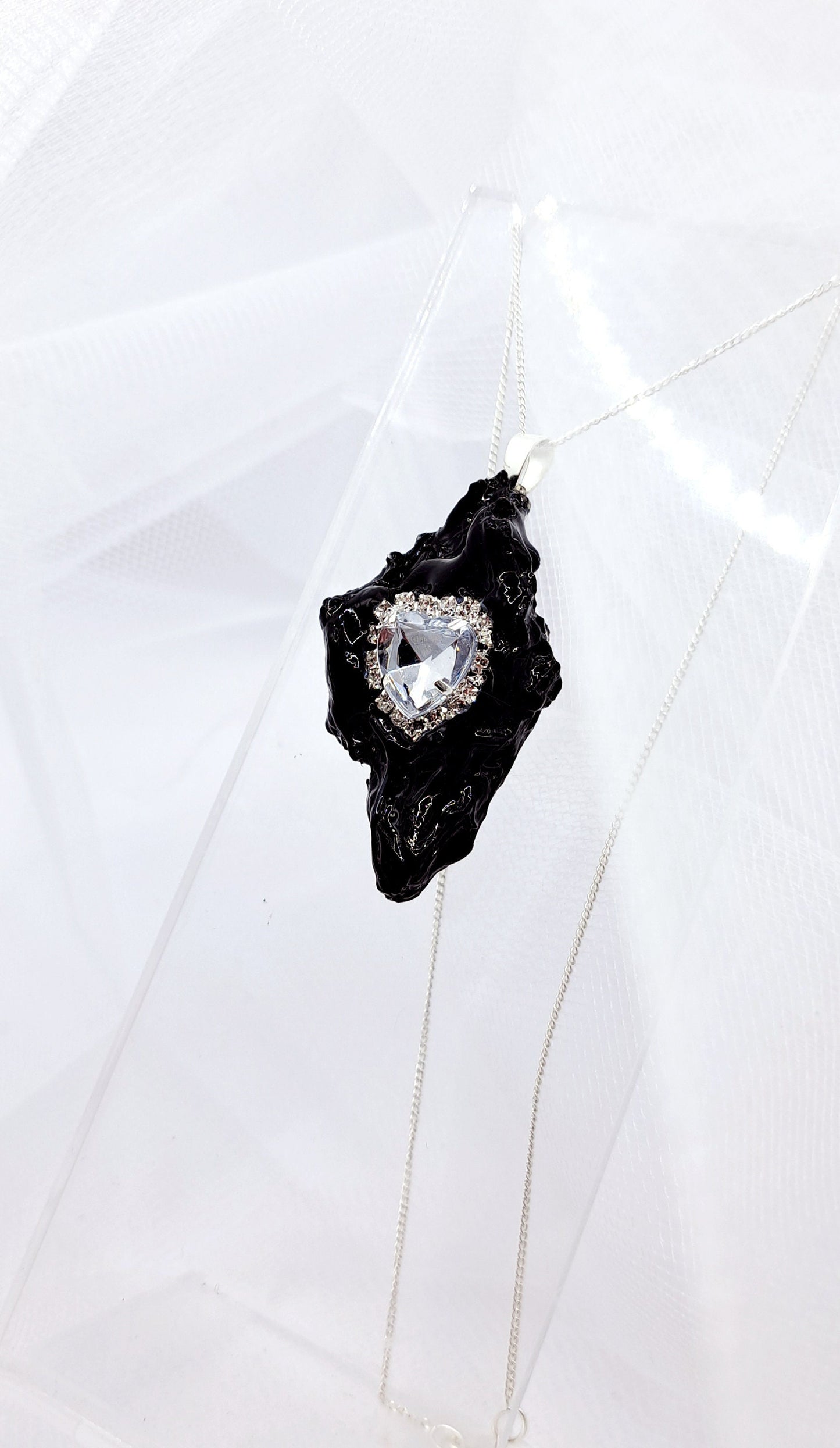 S925 Sustainable Statement Necklace ARTEMIS Handmade Mother's Day Gift Classy Mystical Unique Modern Avant-garde Dark Feminine