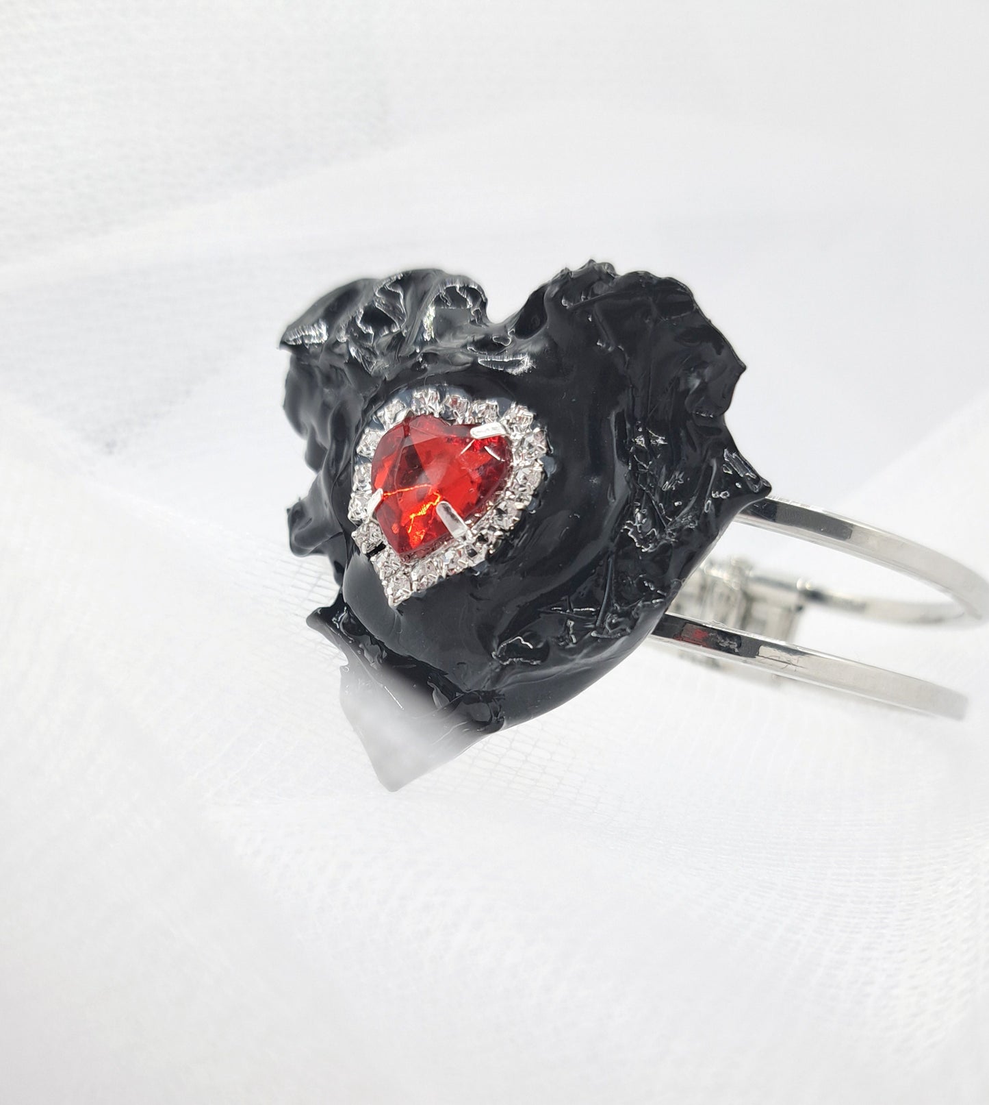 Sustainable Statement Bracelet APHRODITE Handmade Mothers Day Gift Classy Mystical Unique Upcycled Modern Avant-garde Dark Feminine