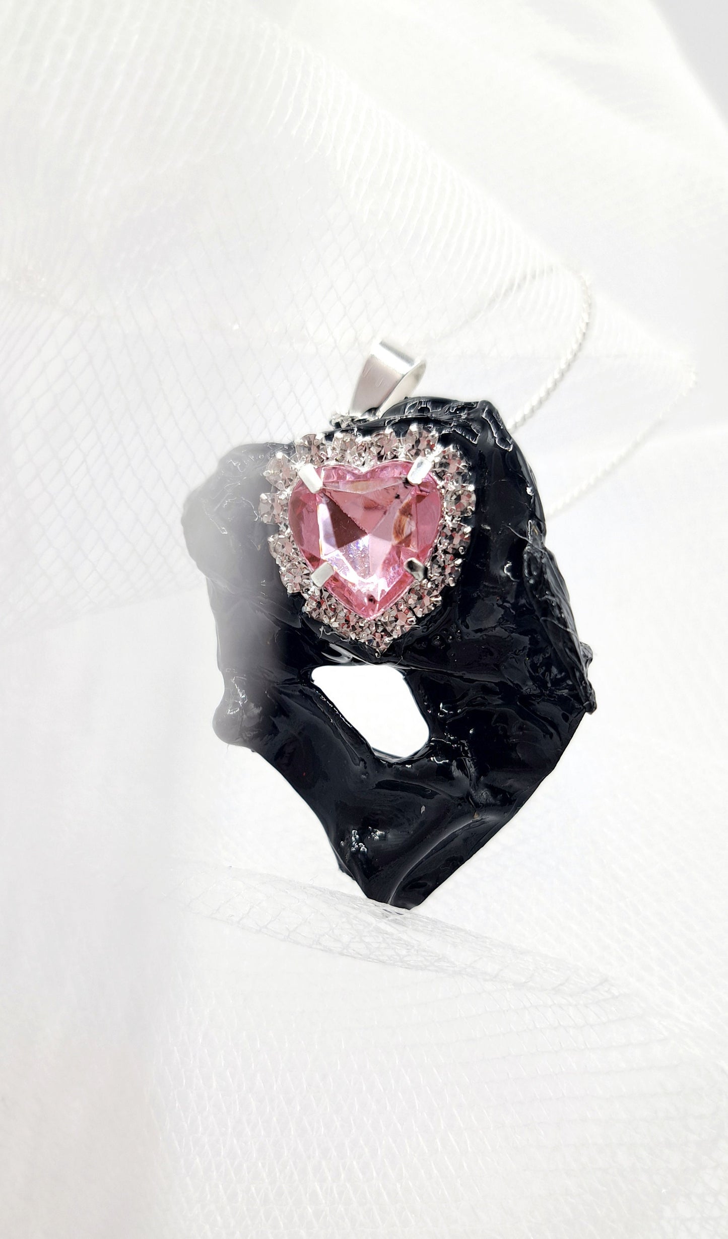 S925 Sustainable Statement Necklace Mother's Day Gift Handmade Classy Mystical Unique Eco Modern Avant-garde Dark Feminine